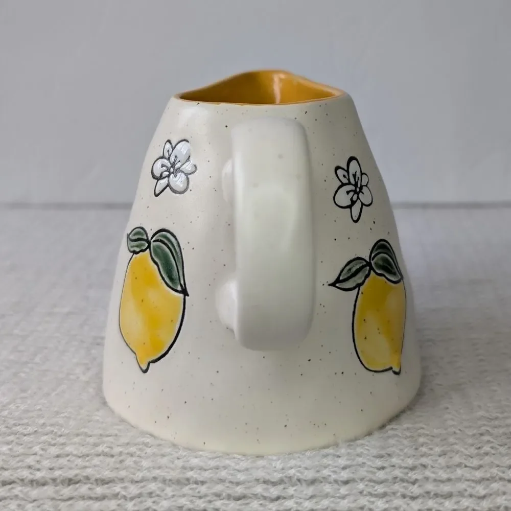 Lemon Bloom Ceramic Creamer By Inhomestylez